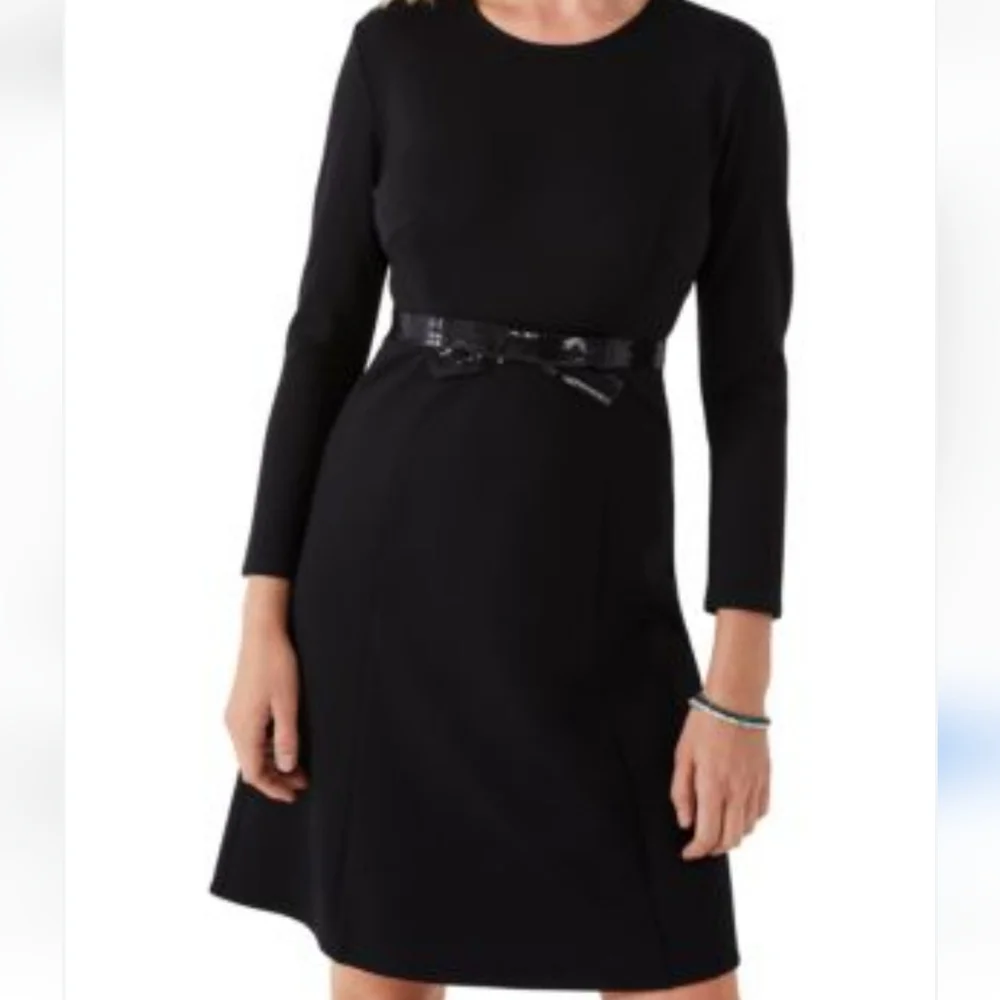 Kate Spade Bow Waist Ponte 3/4 Sleeve Dress